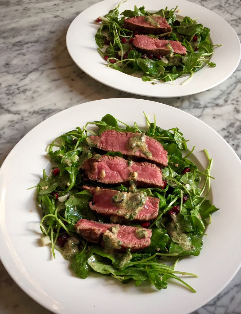 Steak-and-pomegranate-salad
